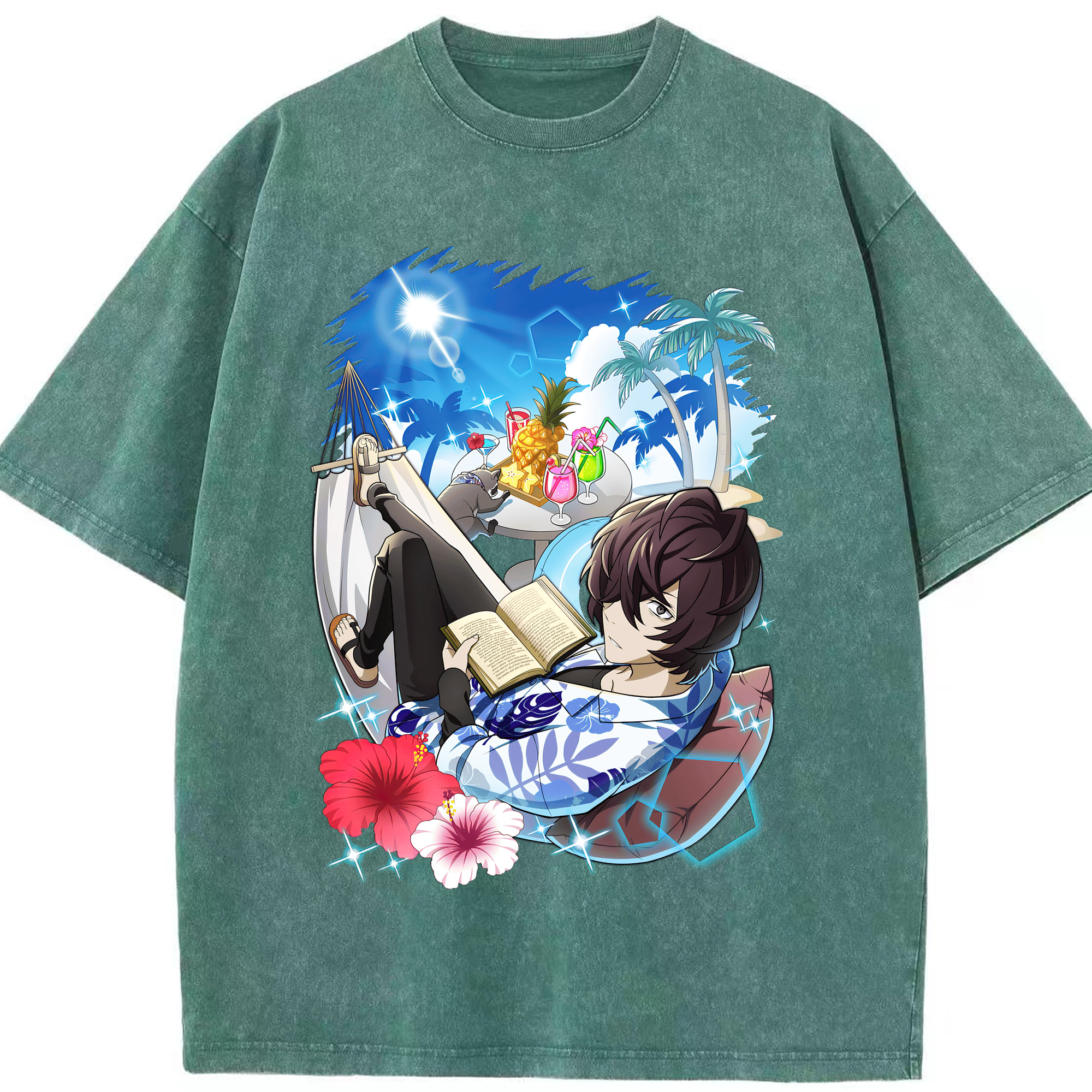 （画像用） 文豪ストレイドッグス Bungo Stray Dogs 綿100% ヴィンテージ風 半袖Tシャツ（フロントプリント）